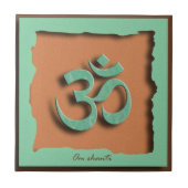 Om Shanti Ceramic Tile Tegeltje (Voorkant)