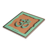 Om Shanti Ceramic Tile Tegeltje (Zijkant)