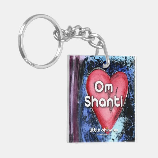 Om Shanti Love Sleutelhanger (Voorkant Links)