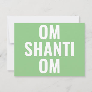 Om Shanti Om Groen Wit Sanskriet Mantra Briefkaart
