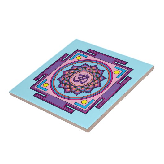 Om Shanti Om Mandala Tegeltje (Zijkant)