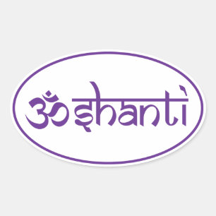 Om Shanti Ovale Sticker