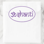 Om Shanti Ovale Sticker (Tas)