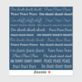Om Shanti, Peace Sticker (Vel)