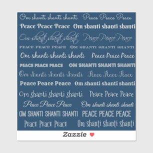 Om Shanti, Peace Sticker