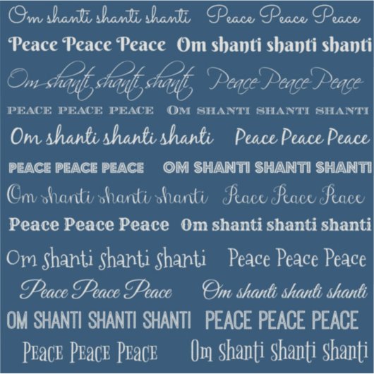 Om Shanti, Peace Sticker (Voorkant)