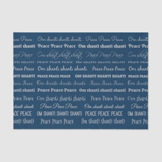 Om Shanti, Peace Tissuepapier (Voorkant)