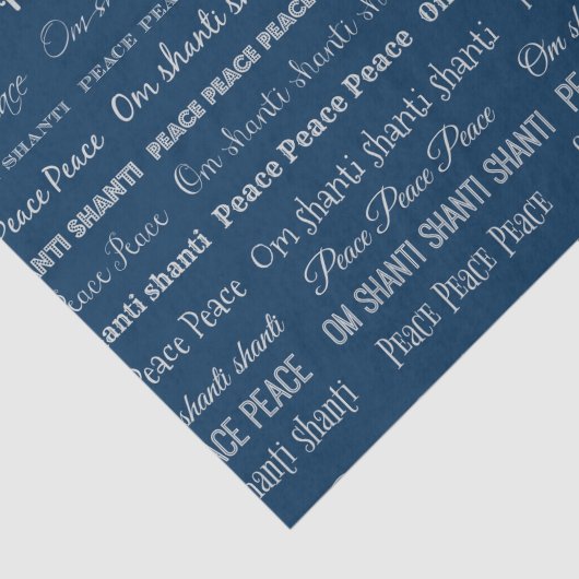 Om Shanti, Peace Tissuepapier (Detail)