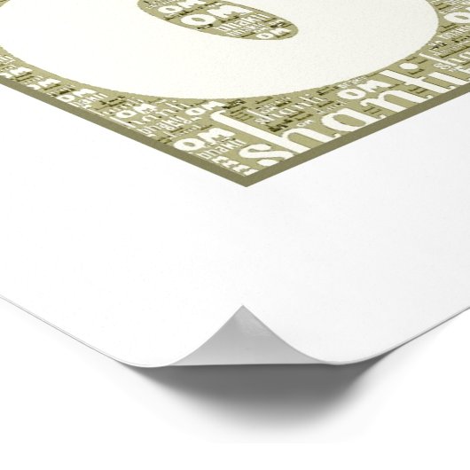 Om Shanti Poster (Hoek)