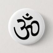 OM SHANTI RONDE BUTTON 5,7 CM (Voorkant)