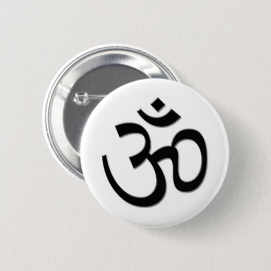 OM SHANTI RONDE BUTTON 5,7 CM (Voorkant /achterkant)
