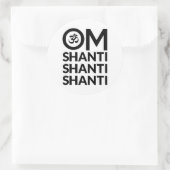 Om Shanti Ronde Sticker (Tas)