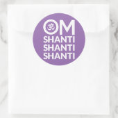 Om Shanti Ronde Sticker (Tas)