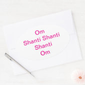 Om Shanti Shanti Hankamer Artjunkhaus Yoga Ovale Sticker (Envelop)