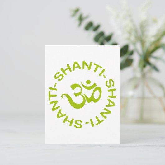Om Shanti Shanti Shanti Gift Briefkaart (Staand voorkant)