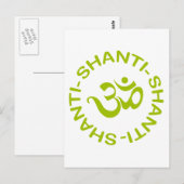 Om Shanti Shanti Shanti Gift Briefkaart (Voorkant / Achterkant)
