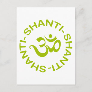 Om Shanti Shanti Shanti Gift Briefkaart