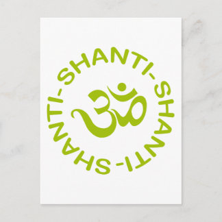 Om Shanti Shanti Shanti Gift Briefkaart
