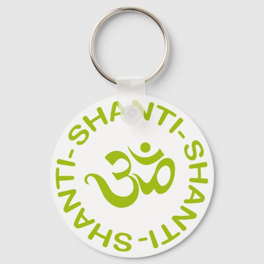 Om Shanti Shanti Shanti Gift Sleutelhanger (Voorkant)