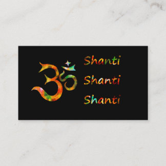 Om Shanti Shanti Shanti Visitekaartje