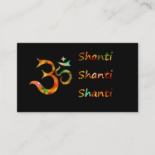 Om Shanti Shanti Shanti Visitekaartje (Voorkant)
