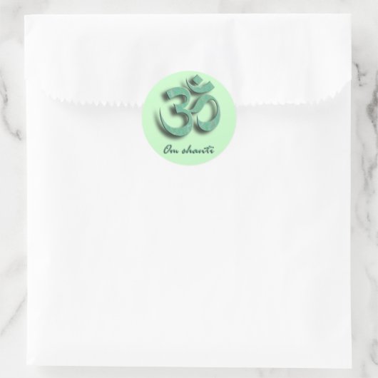 Om Shanti Symbol Sticker (Tas)