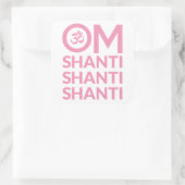 Om Shanti Vierkante Sticker (Tas)