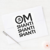 Om Shanti Vierkante Sticker (Envelop)