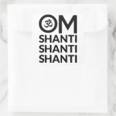 Om Shanti Vierkante Sticker (Tas)