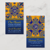 Om Shanti Yoga Oranje Blue Visitekaartjes (Voorkant / Achterkant)