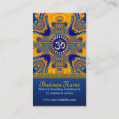 Om Shanti Yoga Oranje Blue Visitekaartjes (Achterkant)