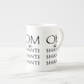 OM-Shanti/Yoga Porselein Kop (Voorkant rechts)