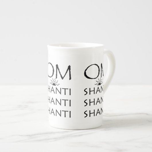 OM-Shanti/Yoga Porselein Kop (Voorkant rechts)