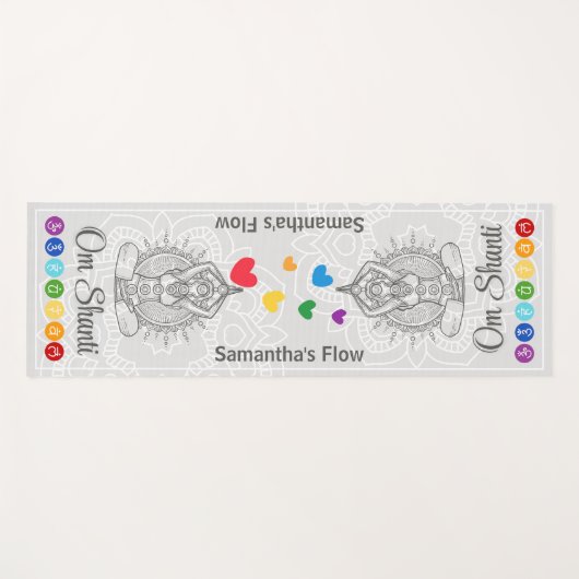 Om Shanti Zen & Flow: De Chakra Yoga Mat (Voorkant (horizontaal))