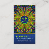Om Sign Fractal Mandala Yoga NewAge Visitekaartjes (Achterkant)