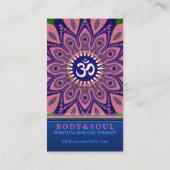 Om Sign Pink Mandala Yoga NewAge Visitekaartjes (Achterkant)