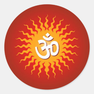 Om Sign Ronde Sticker