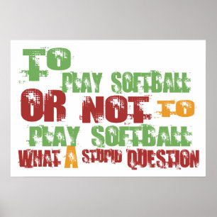 Om Softball te spelen Poster