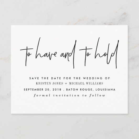 Om sparen de Datum te hebben en te houden Aankondigingskaart (Voorkant)