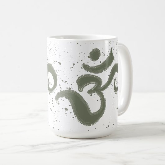 Om Splatter Coffee Mok (Voorkant rechts)