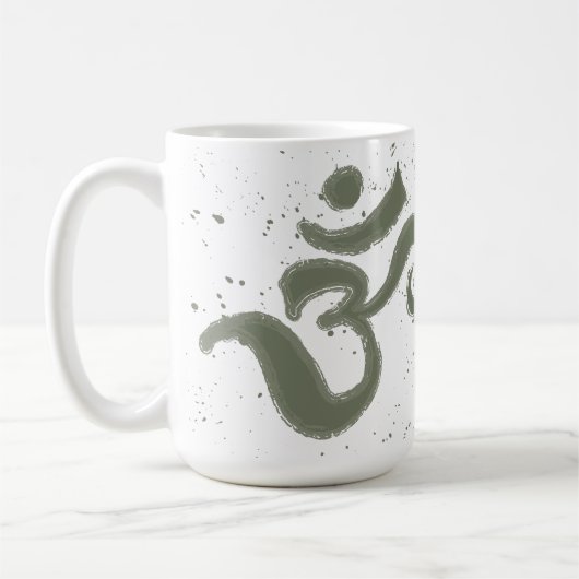 Om Splatter Coffee Mok (Links)