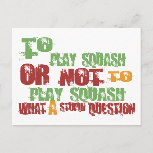 Om Squash af te spelen Briefkaart (Voorkant)