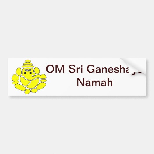OM Sri Ganeshaya Namah Bumpersticker voor Succes (Voorkant)