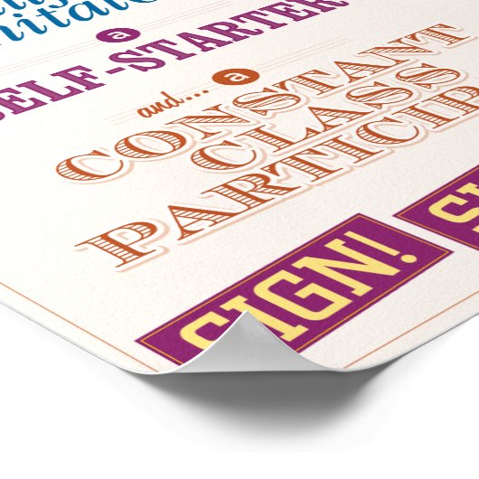 Om succesvol te zijn in ASL Poster (Hoek)