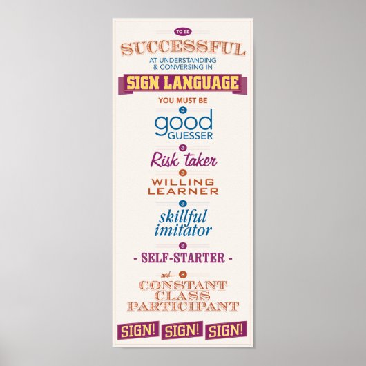 Om succesvol te zijn in ASL Poster (Voorkant)