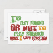 Om Sudoku te spelen Briefkaart (Voorkant / Achterkant)