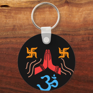 Om swastik devotie sleutelhanger