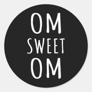Om Sweet Om Zen Yoga Meditatie Spirituele Krijger  Ronde Sticker