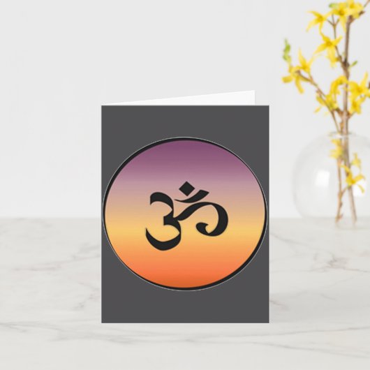 Om Symbol _1 Kaart (Gele Bloem)