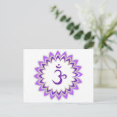 Om Symbol / Crown Chakra Briefkaart (Staand voorkant)